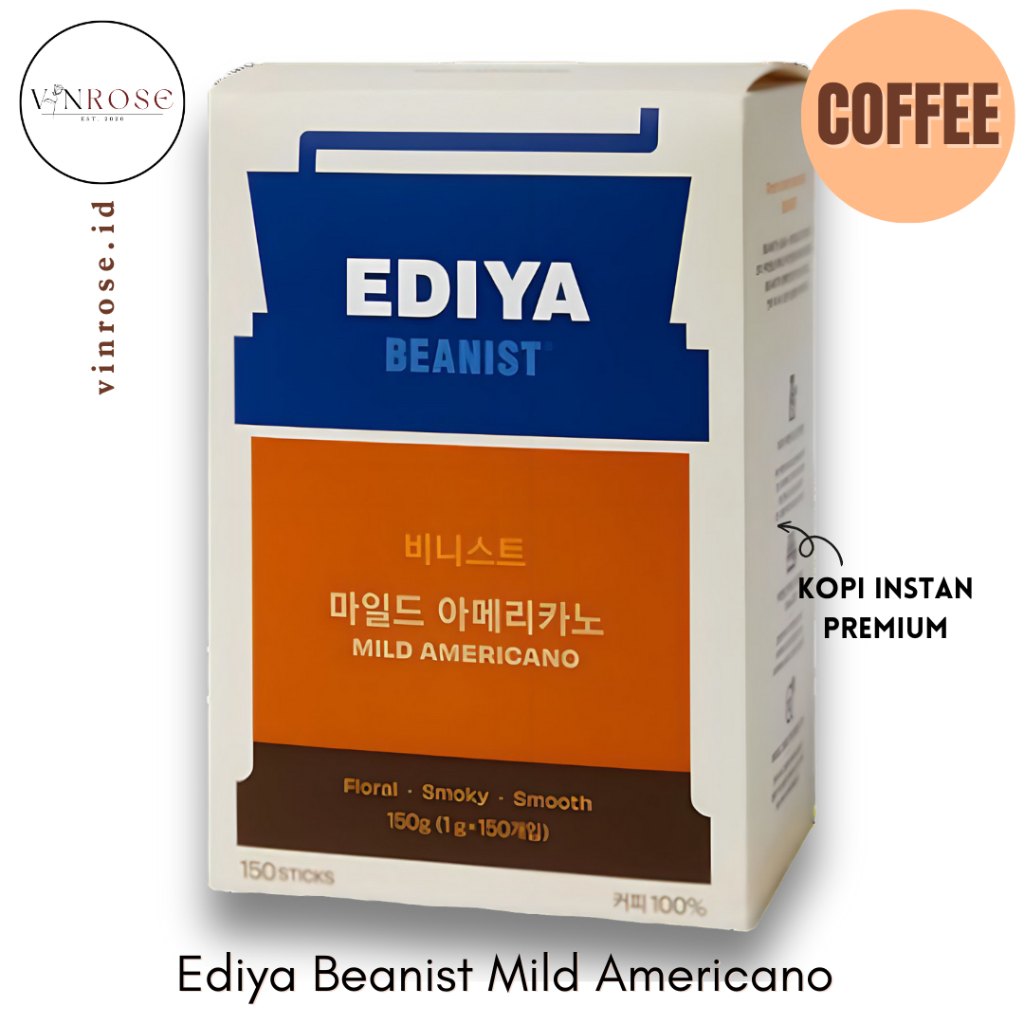 Ediya Beanist Mild Americano (150 Sachet)/ Kopi Sachet Korea