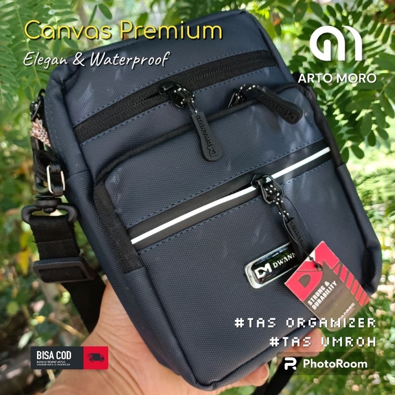 DWANMISS || Sling Bag Anti Air | Tas Mini Selempang Pria Model 2 In 1 Import