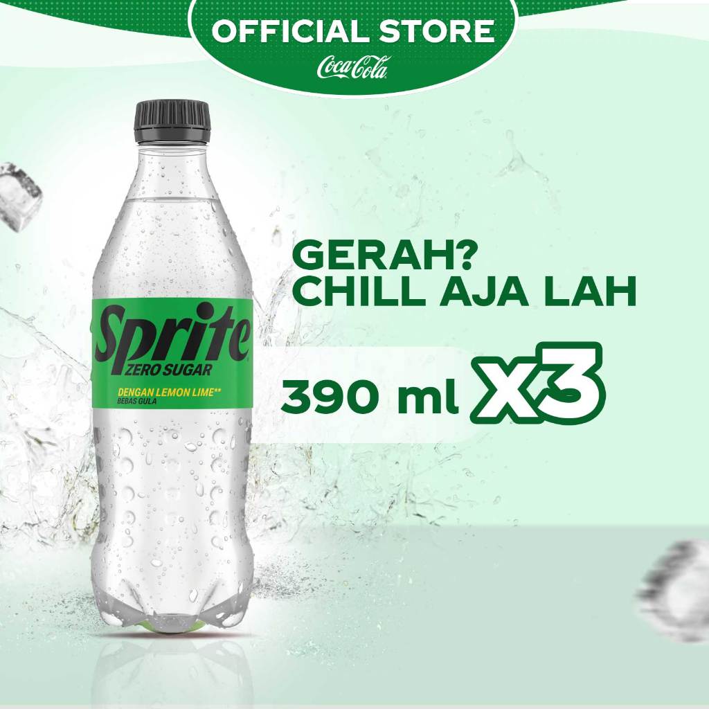 

Sprite Zero Lemon Lime Minuman Soda - Botol 390ml - x3 Pcs