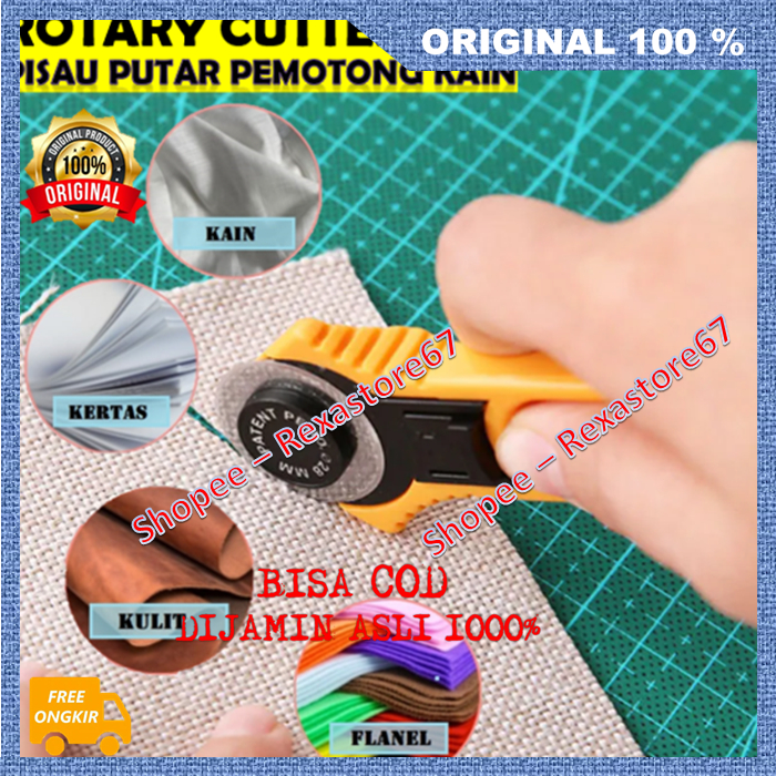 

BELI 1 GRATIS 1 Rotary Cutter 28mm Rotary Cutter Pisau Putar Pemotong Kain ASLI