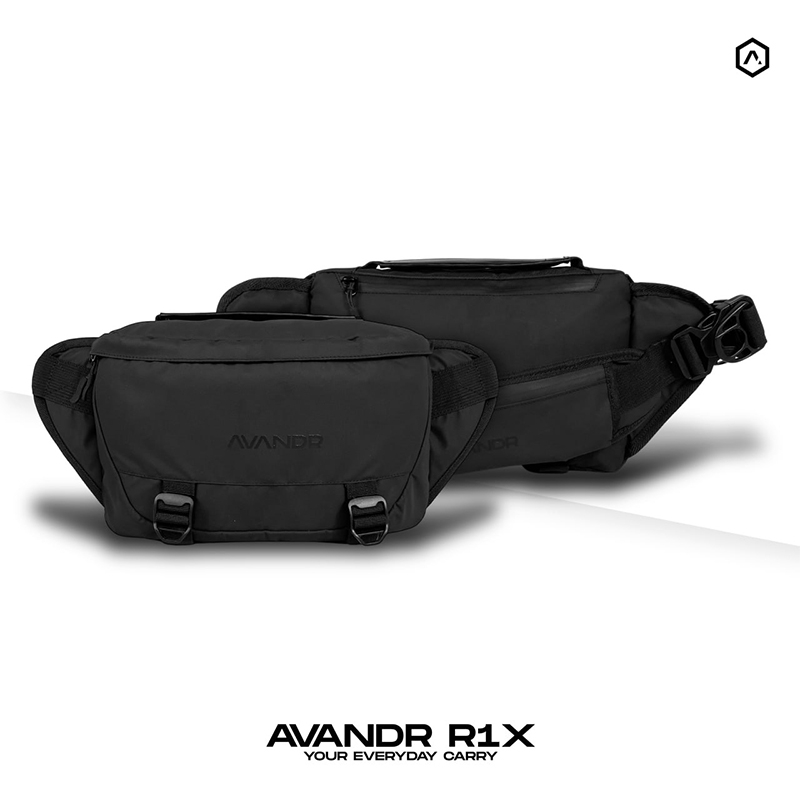 AVANDR R1X Waist Bag Pria Waterproof Tas Pinggang Banyak Slot Multifungsi