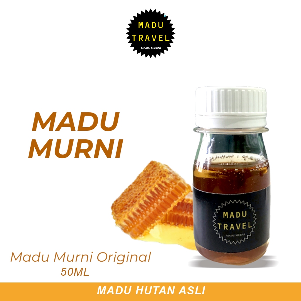 

Madu Asli 100% - Madu Hutan - Madu Murni Raw Nektar Multiflora Honey - Madu Traveler 50 ML