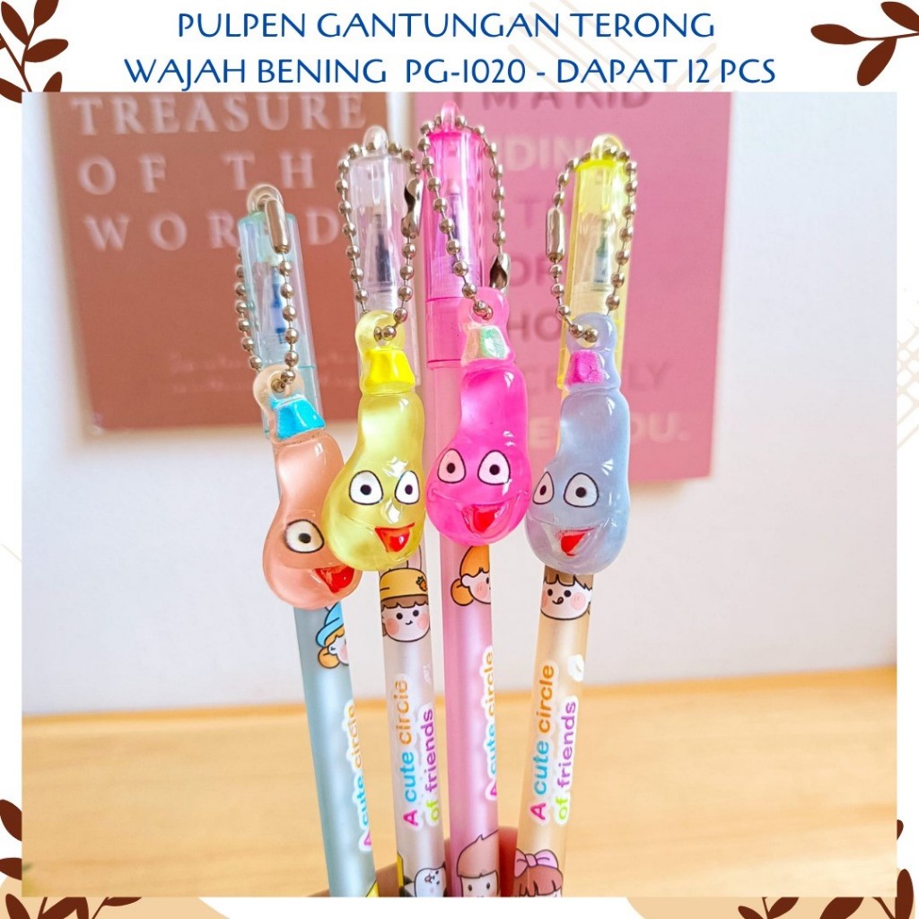 

SELUSIN (12 PCS) PULPEN GANTUNGAN TERONG WAJAH BENING TRANSPARANT PG-1020 EGGPLANT PEN PENA BOLPEN BOLPOIN ANAK LUCU ALAT TULIS KANTOR SEKOLAH MURAH TERMURAH COD