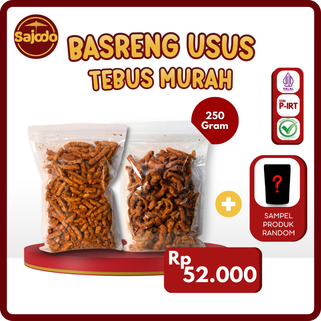 

SAJODO - TEBUS MURAH BASRENG + USUS 2RIBU SAJODO Organik Food Pedas