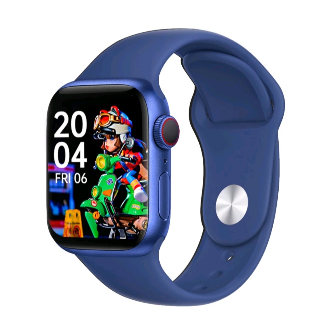 Smartwatch 8pro 45mm blue color pria wanita sport tahan air