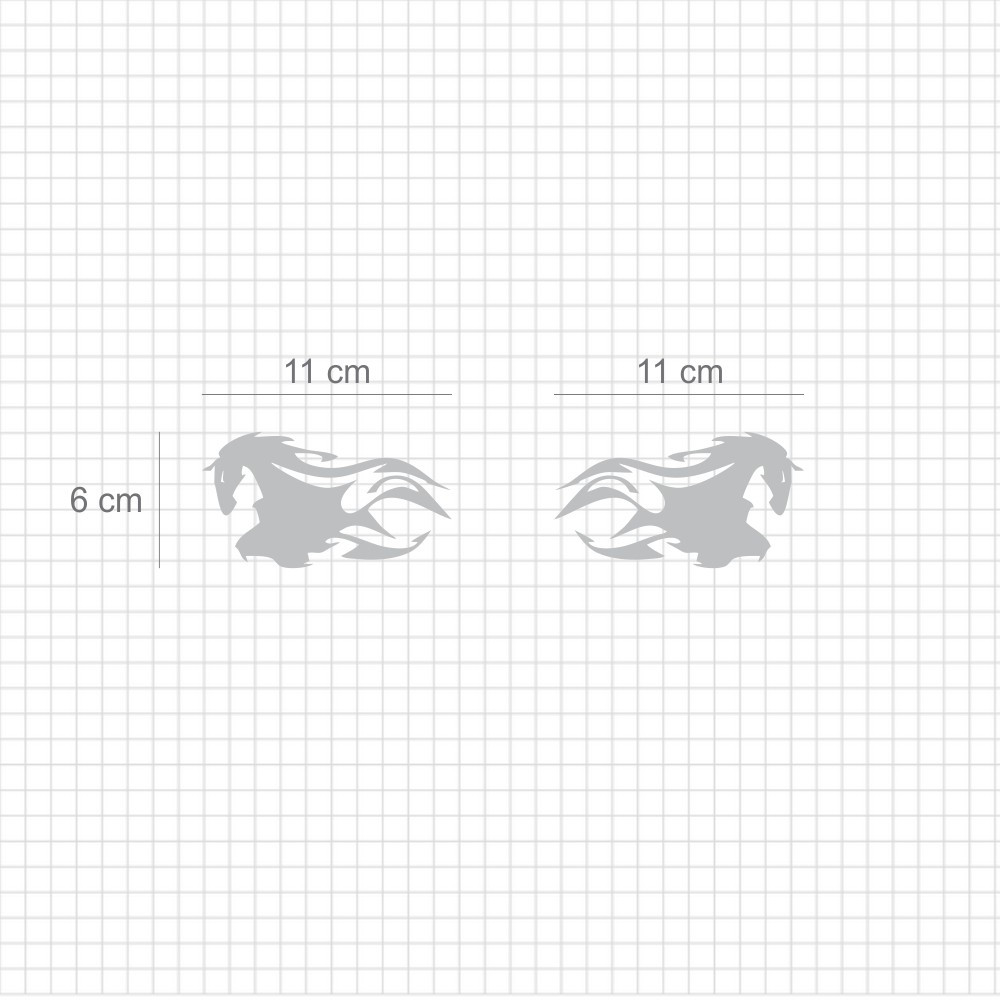 Stiker Spion Mobil Kuda Api Horse Stiker Cutting Sticker Mobil