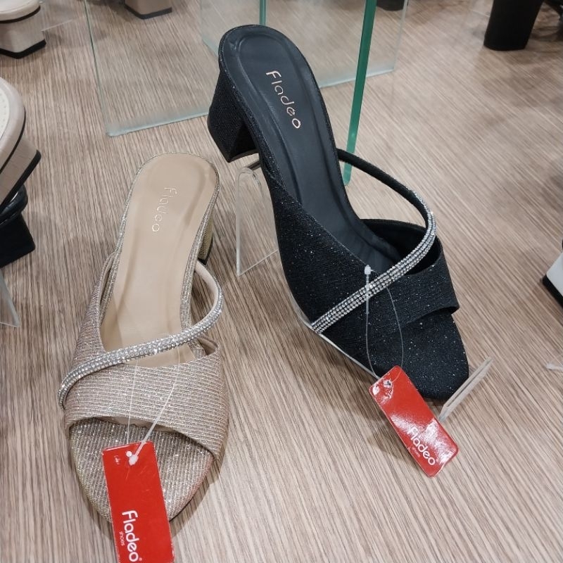 FLADEO sandal pesta wanita heels 5cm