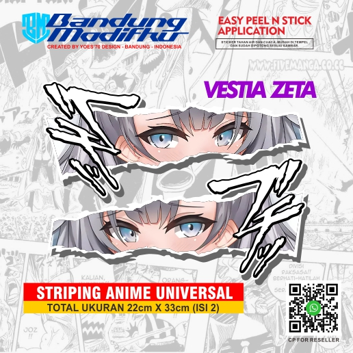 Stiker Striping kiri kanan ZETA