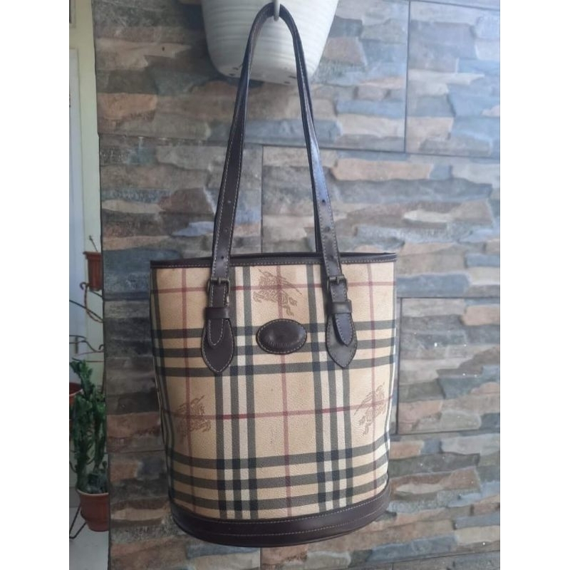 TAS PRELOVED BRANDED ORIGINAL - Totebag Burberry