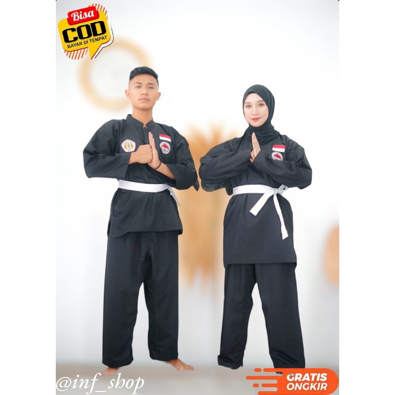 (COD) Baju silat seragam PERSINAS ASAD pria wanita size S M L XL 3XL warna hitam dan hijau