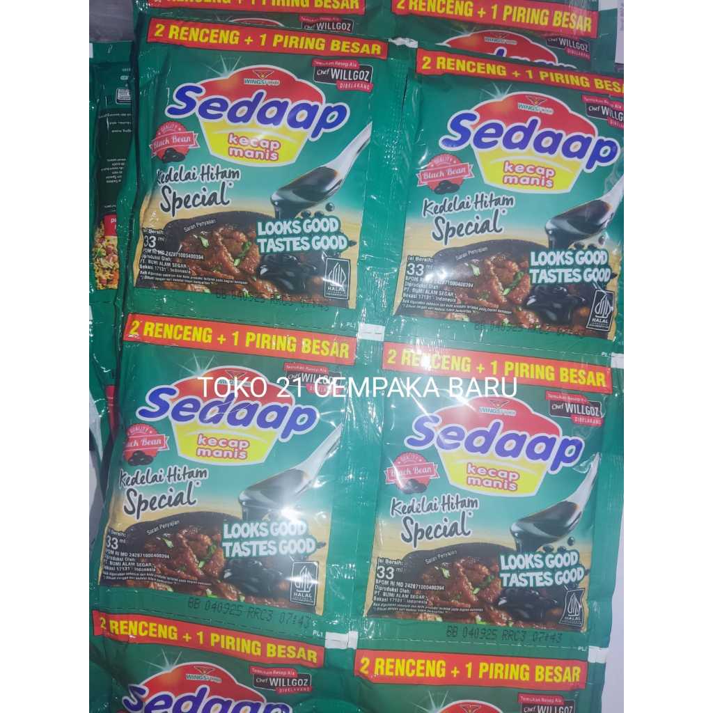 

Sedaap Kecap Manis 1 RENCENG ISI 12 pcs 500 1000 | Sedap Kecap Murah Promo