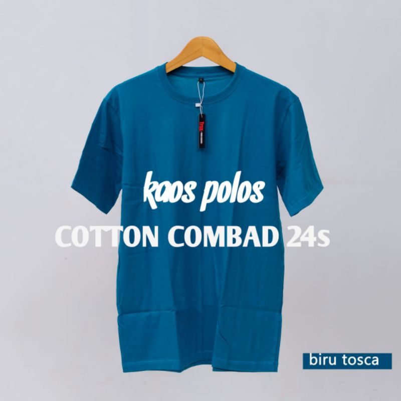 BIRU TOSCA KAOS POLOS COTTON COMBED 24S