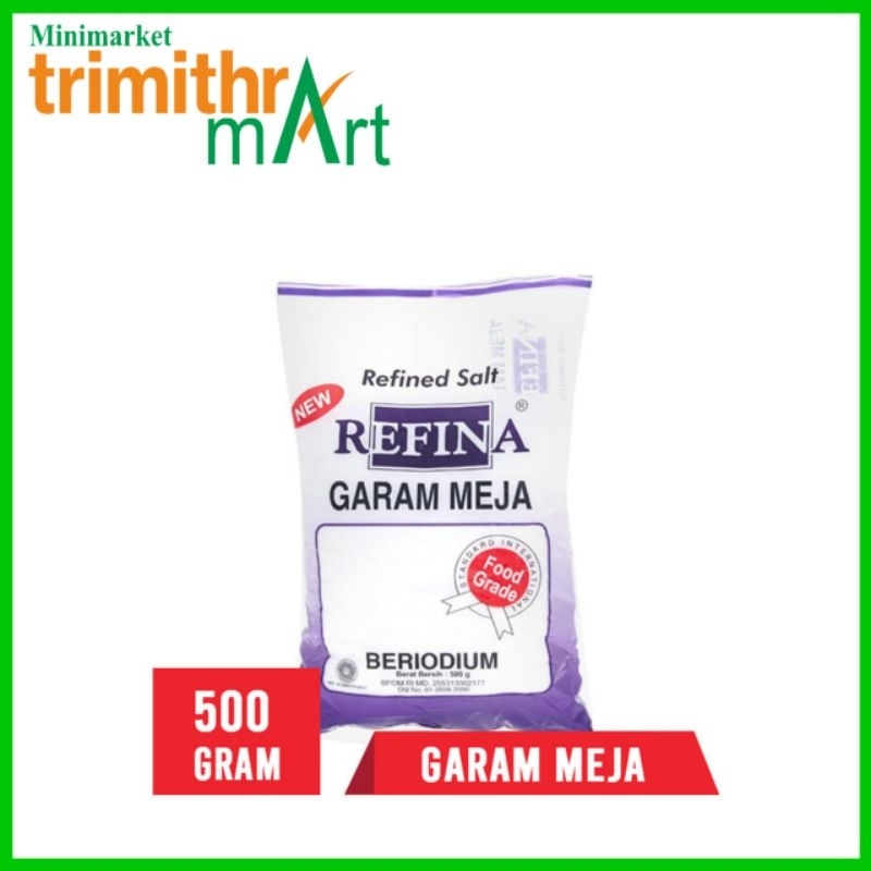 

GARAM MEJA REFINA @500G [ BERSIH, PUTIH, HALUS]