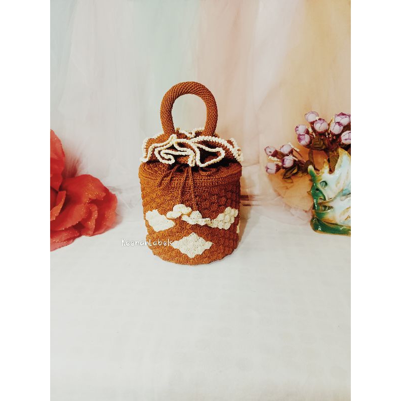 Tenong Rajut Cantik Motif Awan