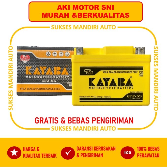 Aki Motor Yamaha Fino Kering SNI KYB