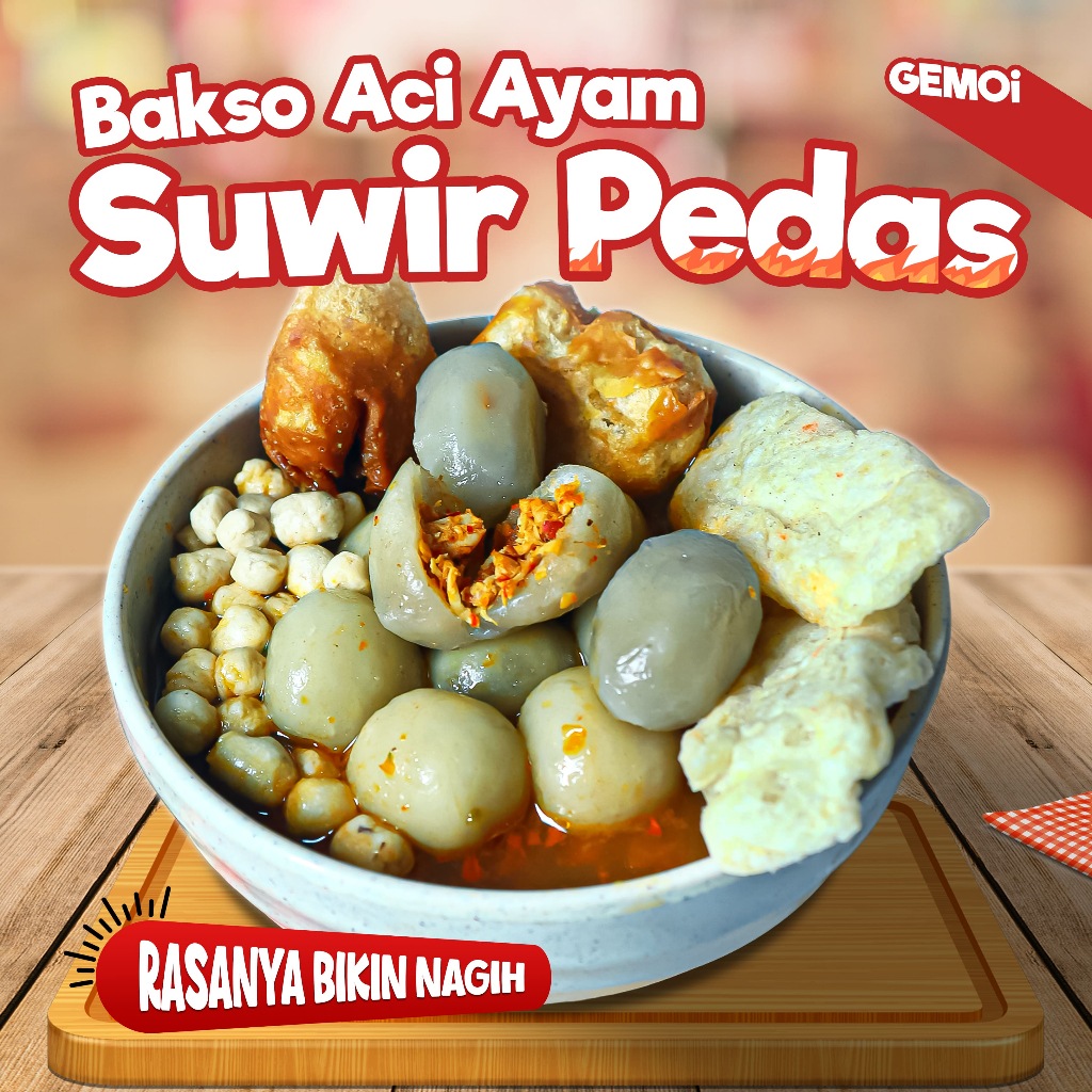 

GEMOi Bakso Aci Isi Ayam Suwir Pedas