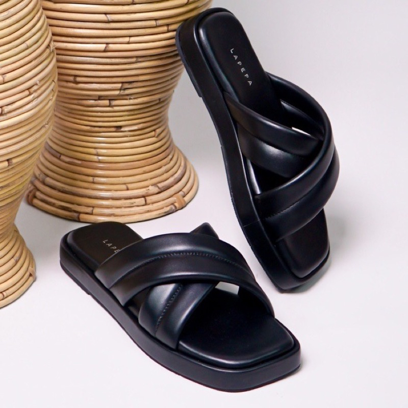 SANDAL LAPEPA Sandal Wanita Teplek BELLA Sendal Cewek Platform Wedges Kondangan Hak Tinggi  2cm Mode