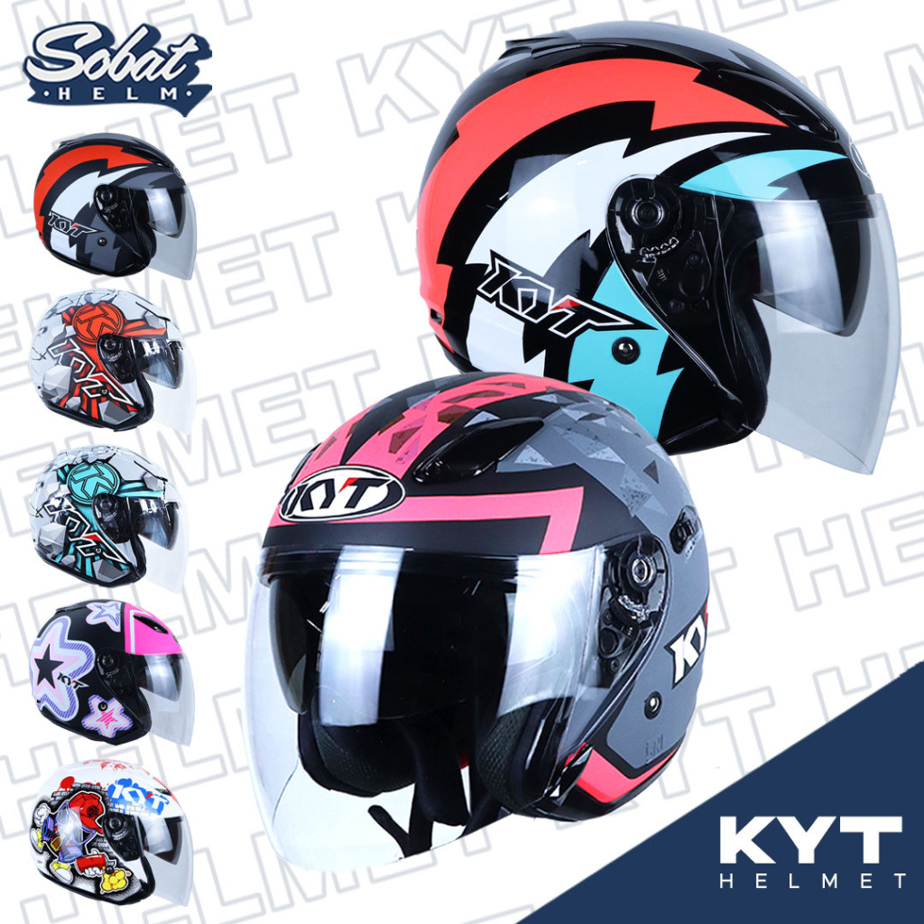Helm KYT DJ MAXI MOTIF Helm Half Face SNI