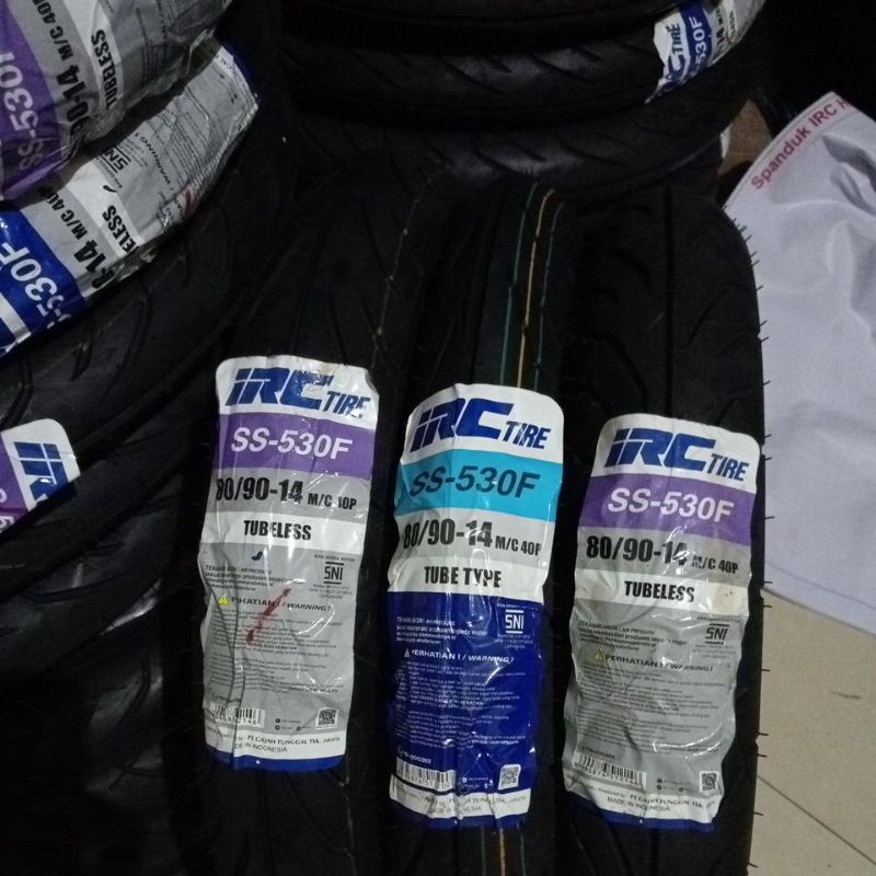 IRC 80/90-14 SS-530F BAN LUAR IRC TUBETYPE/TUBELESS RING 14 Ban Luar Depan Motor Matic Beat Vario Sc