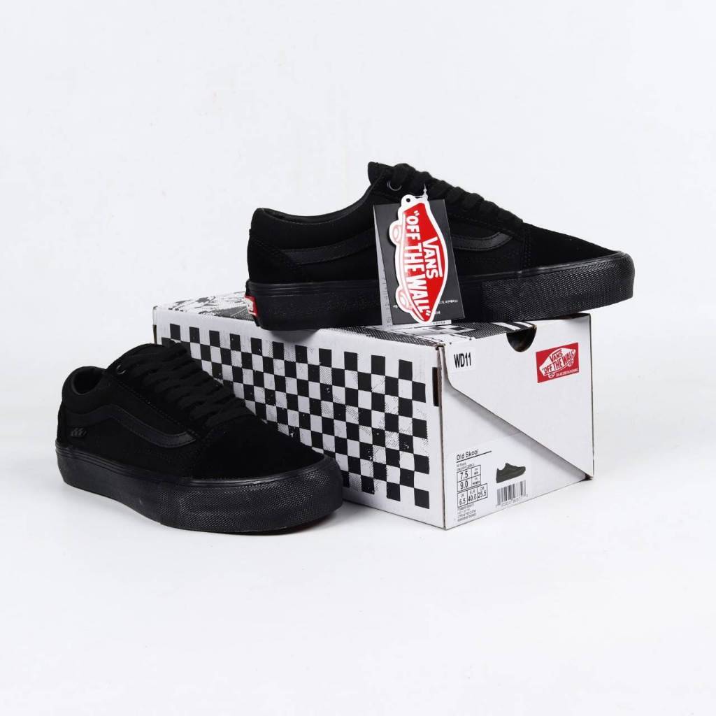 SEPATU VANS OLD SKOOL SKATEBOARDING TRIPLE BLACK VN0A5FCBBKA ORIGINAL BNIB FULL TAG BARCODE BAHAN LE