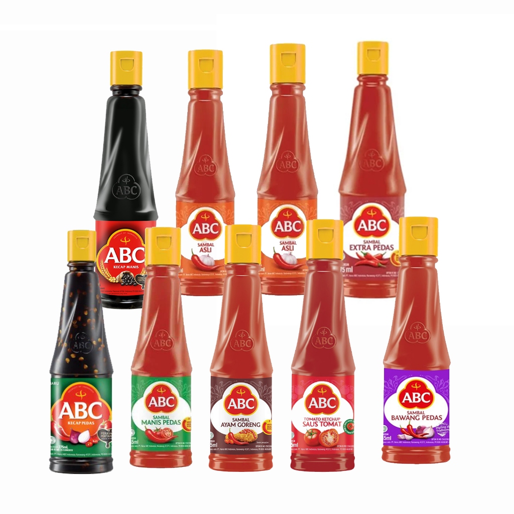 

Ahwarumi - ABC Saus Sambal Extra Pedas l Kecap Manis l Saori Saos Tiram l Saos Tomat l Sambal Manis Pedas Botol