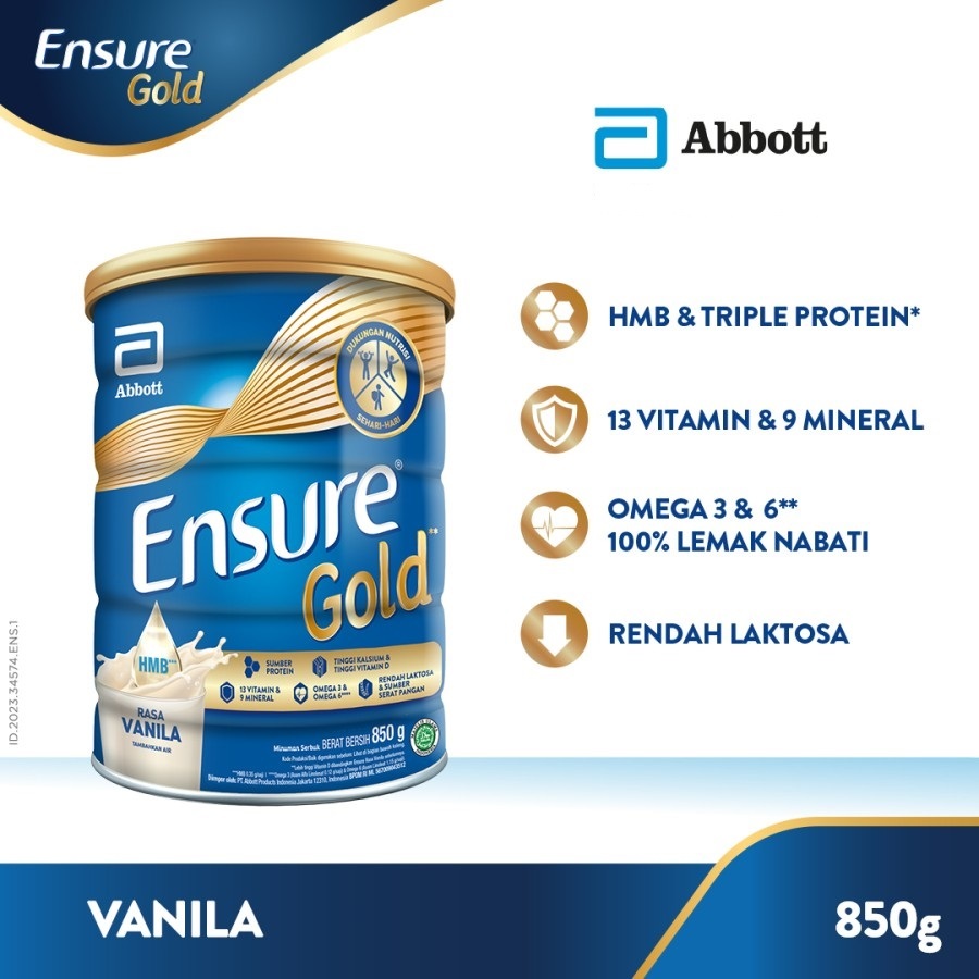 

ENSURE GOLD [VANILA/COKLAT] 900GR