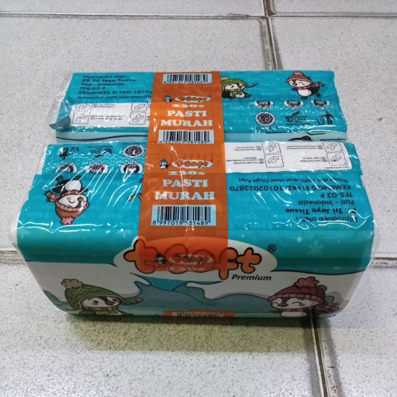 tisu t-soft premium banded 2x200
