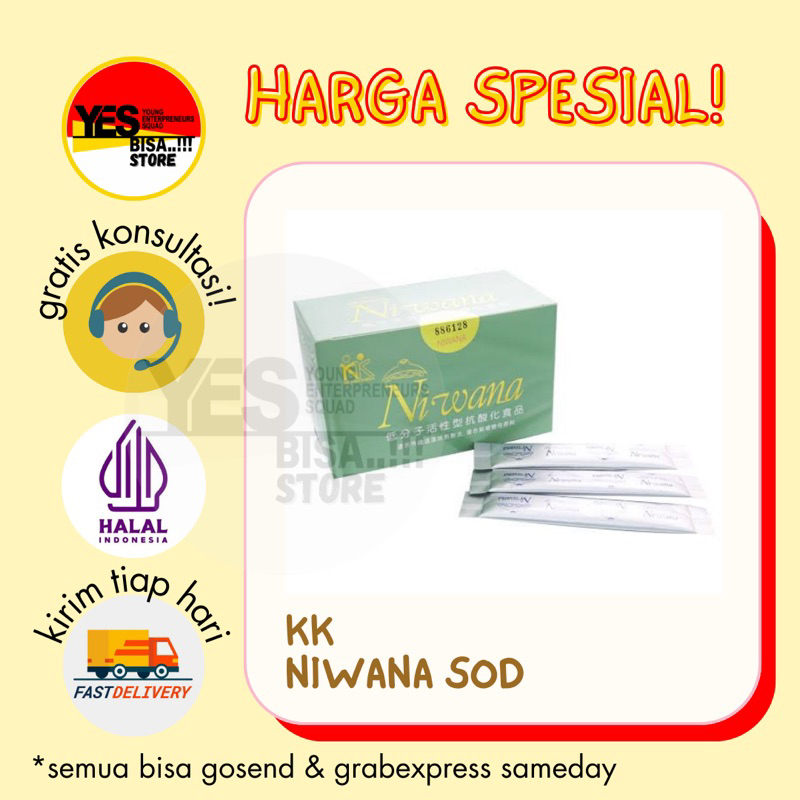 Niwana SOD Antioksidan Suplemen Pencegahan Radikal Bebas KK Indonesia PROMO spesial produk pencegah 