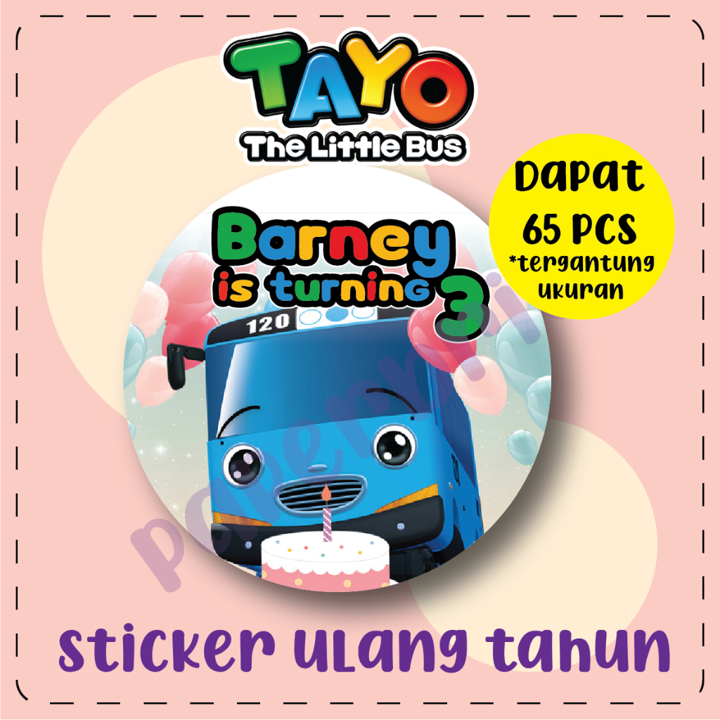 

Stiker Label Ulang Tahun Tayo – Sticker Ultah Anak, Bisa Custom untuk Hampers & Bingkisan