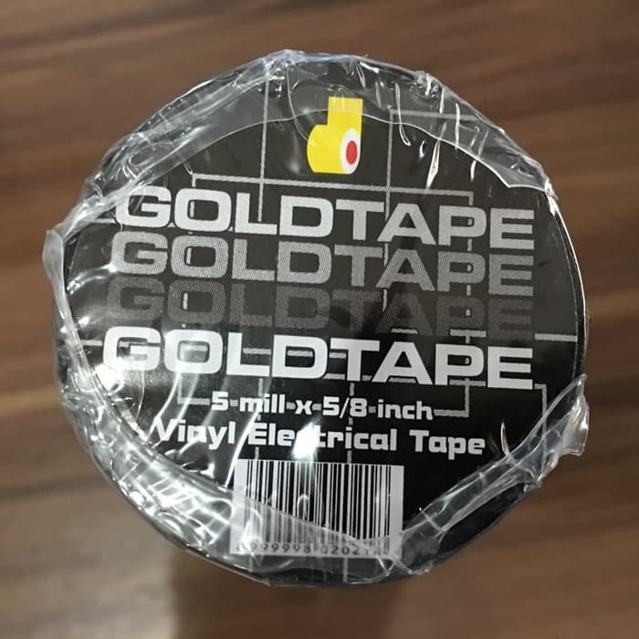

Solasi Hitam Gold Tape Isolasi Kecil Hitam 1 Slop Isi 10pcs