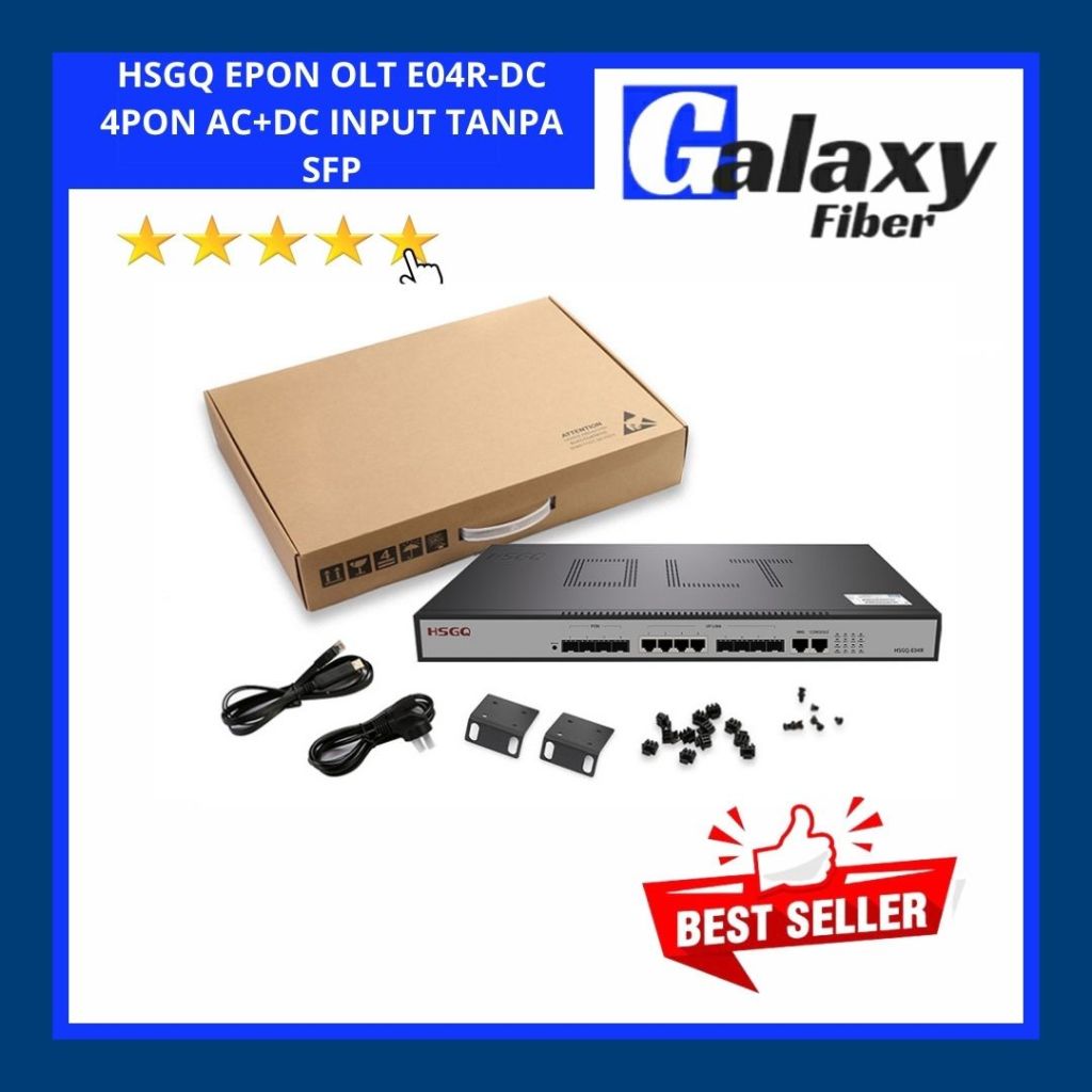 HSGQ EPON OLT E04R-DC 4PON AC+DC INPUT TANPA SFP