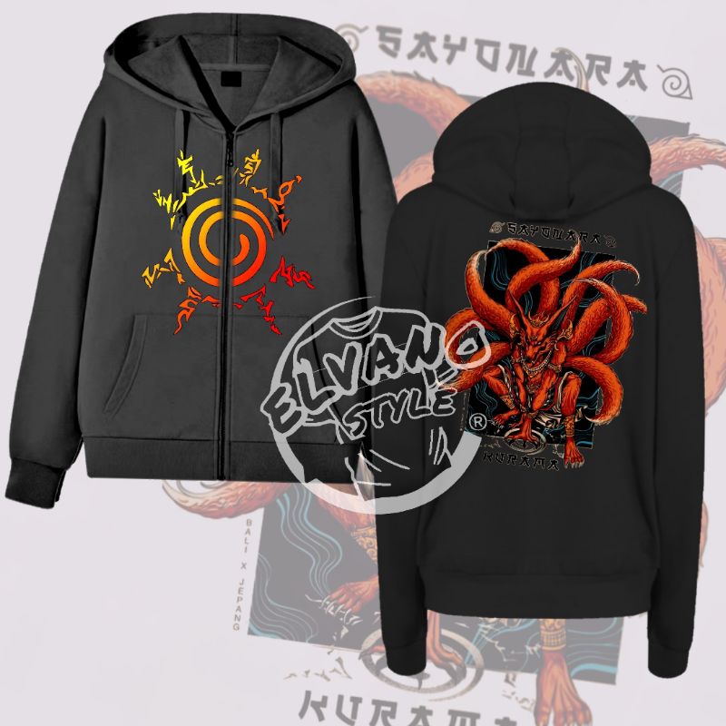Hoodie Zipper Anak Kurama X Naruto jaket anak