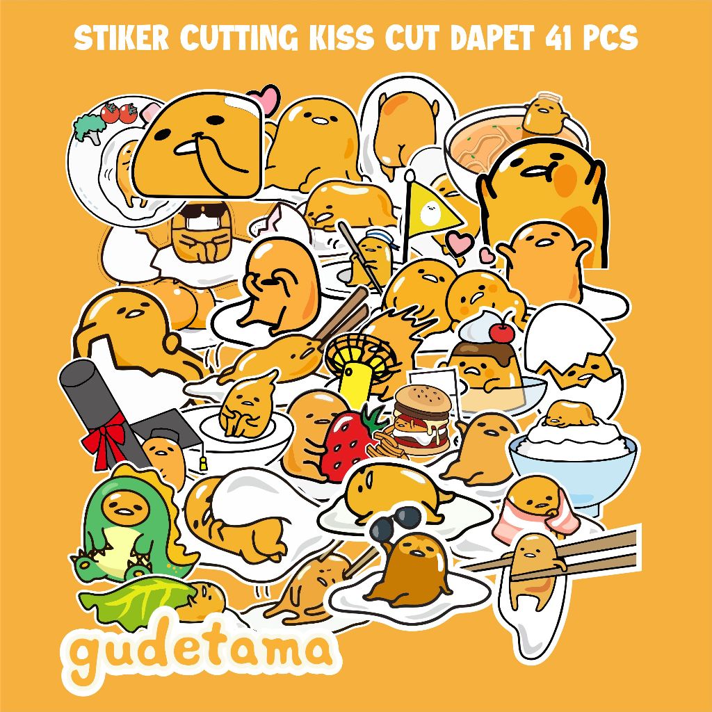 

(KANFAS) 41 PCS STIKER CUTTING LUCU TERMURAH GUDETAMA TELOR BISA DITEMPEL UNTUK HP, TUMBLR, KOTAK BEKAL, LAPTOP, HELM, MOTOR, MOBIL DLL Plastik