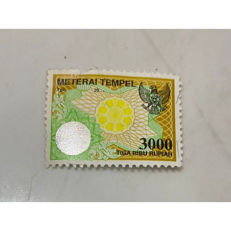 MATERAI 3000 RUPIAH TAHUN 2000-2002 ASLI