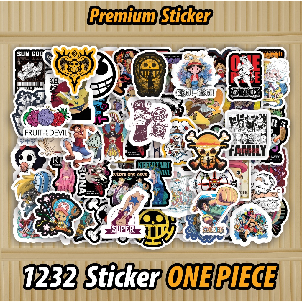 

1232 PCS Sticker One Piece Waterproof Sudah di Cutting