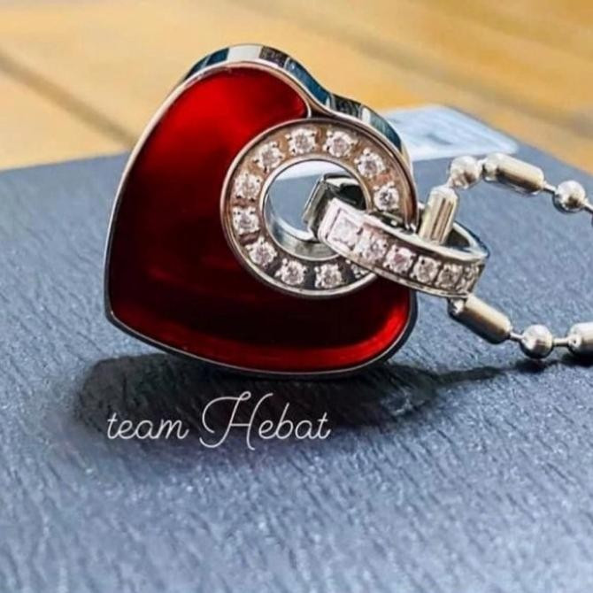 Ready Lsw Heart Red Kalung Pendant McI