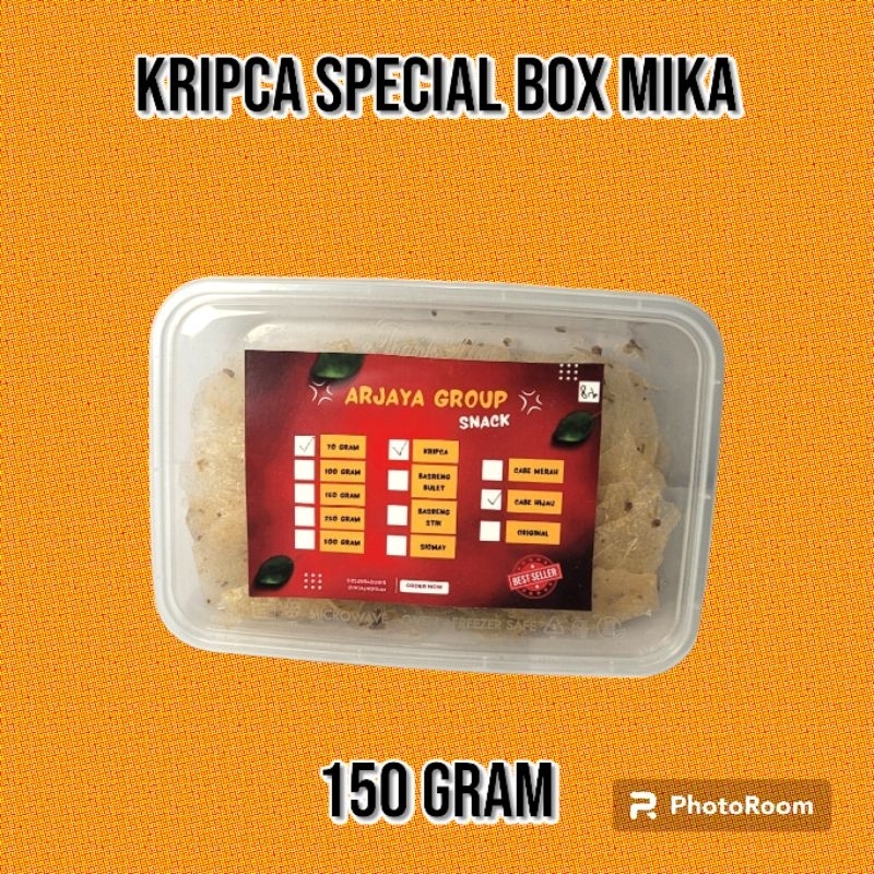 

KRIPCA PEDAS VIRAL SPECIAL BOX MIKA 150 GRAM