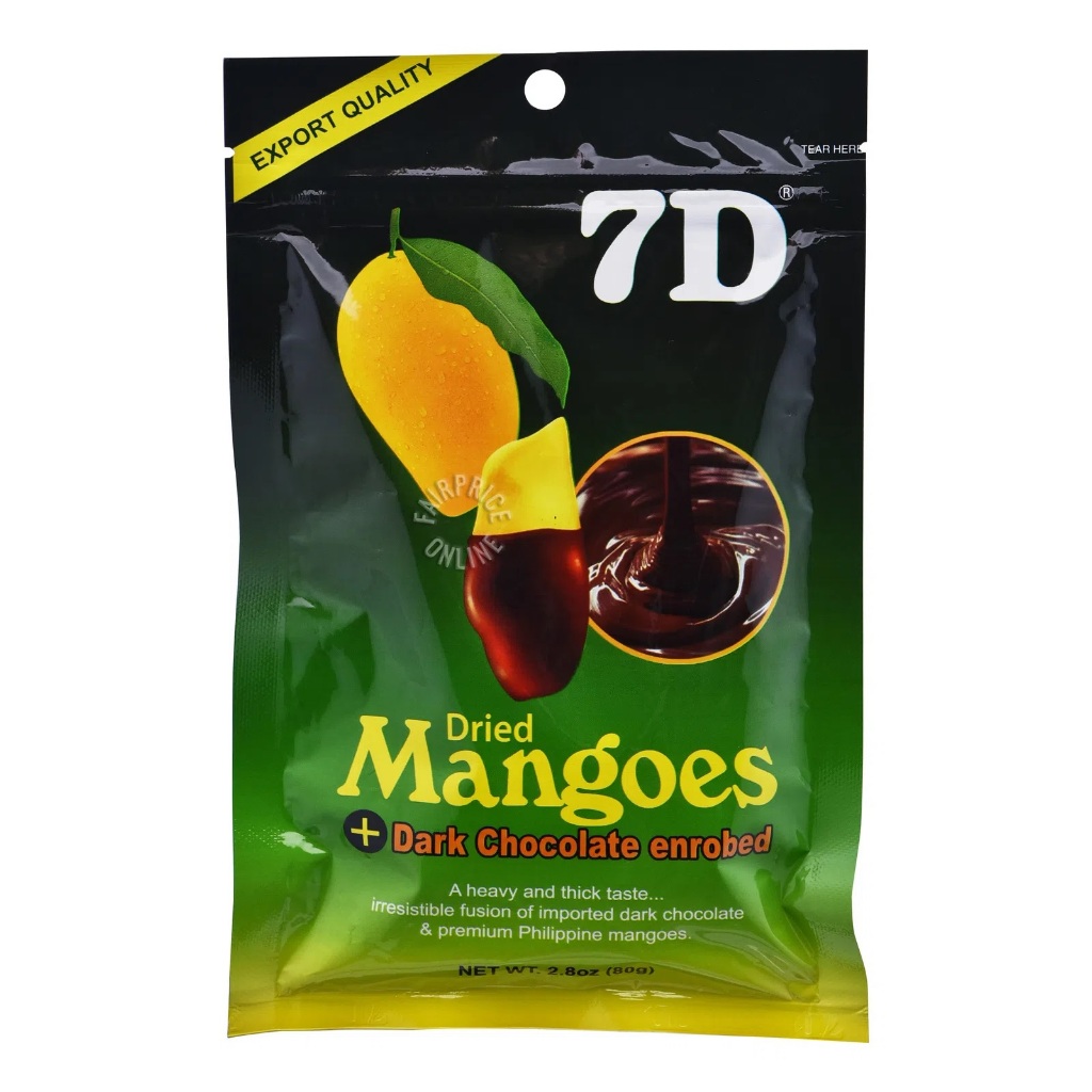 

7D Dried Mangoes Dark Chocolate 80g