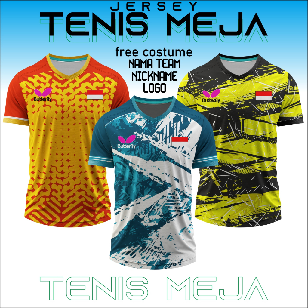 JERSEY TENIS MEJA / JERSEY PINGPONG FREE COSTUME FULL PRINTING