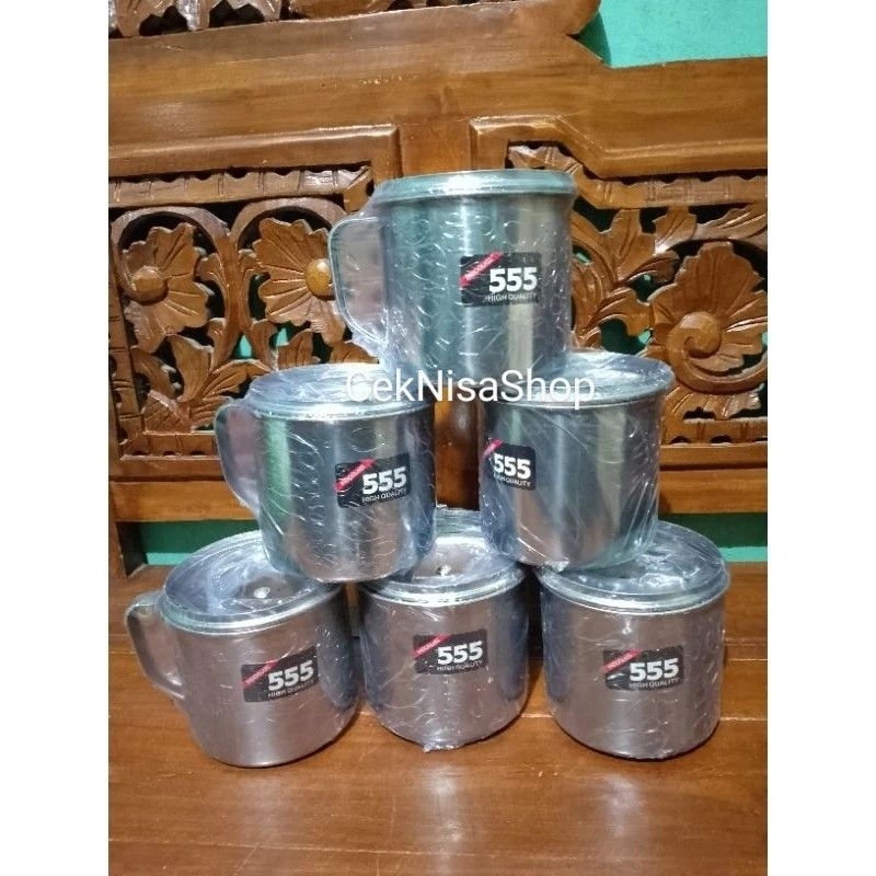 Gelas / Cangkir / Mug Stainless Steel Tebal / Cangkir kopi stainless / Cangkir Sntainless serbaguna 