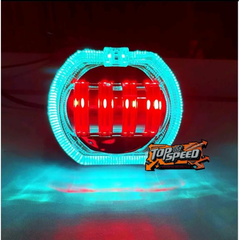 LAMPU DAYMAKER BILED 4 LED KIPAS ANGEL MOTOR BEBEK MATIC DEPAN VARIASI