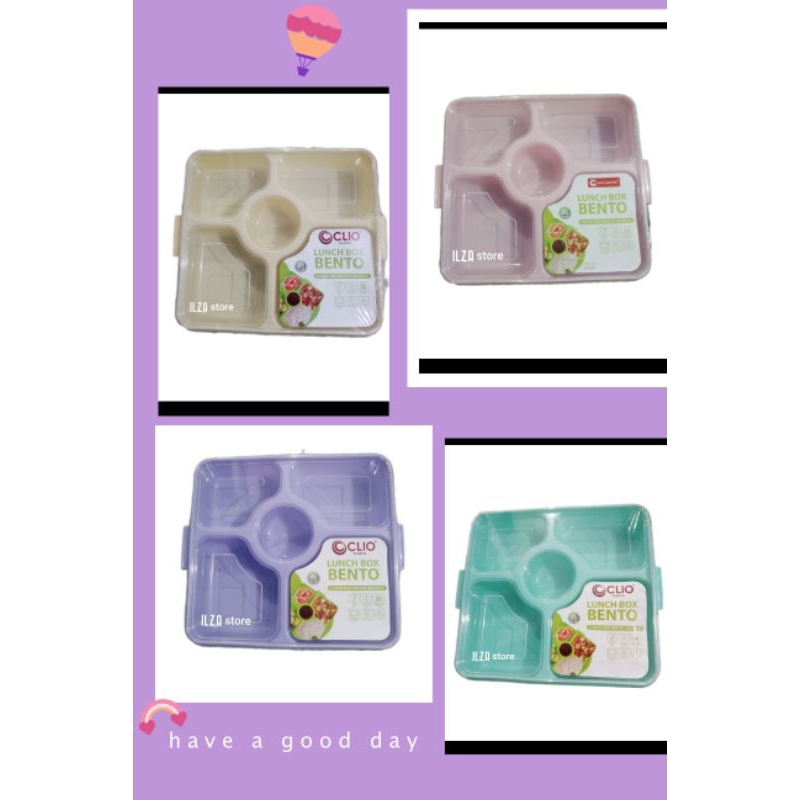 lunch box bento sekat 5/lunch box plastik/box ketring/kotak makan/kotak makan sekat