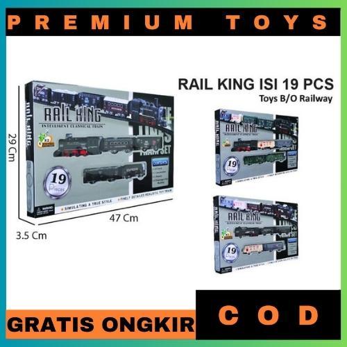 (PROMO COD)Mainan Kereta Api Rail King Besar Panjang Edukasi - Set Trek Express Classic Train Railki
