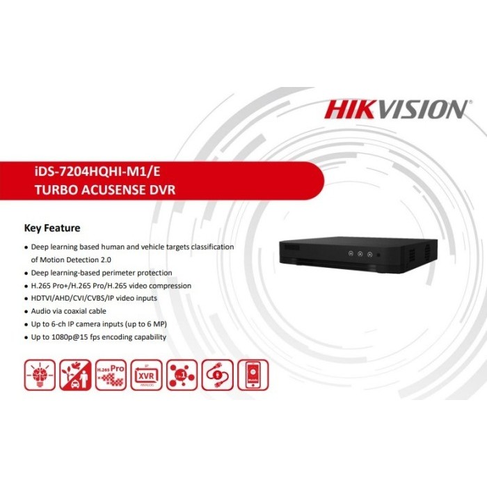 HIKVISION iDS 7204HQHI M1 E / iDS-7204HQHI-M1/E DVR 4 CHANNEL