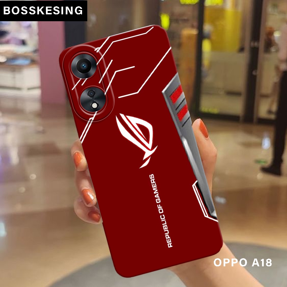 BSK55- BOSSKESING CASE OPPO A18 FASHION ROG case Casing & Cover Hp Case Murah