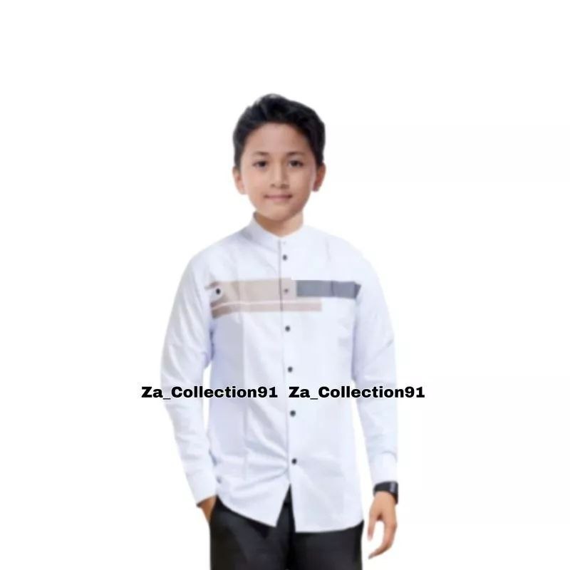 Baju Koko anak laki laki SD SMP Lengan Panjang Koko Anak Tanggung Koko Anak Remaja