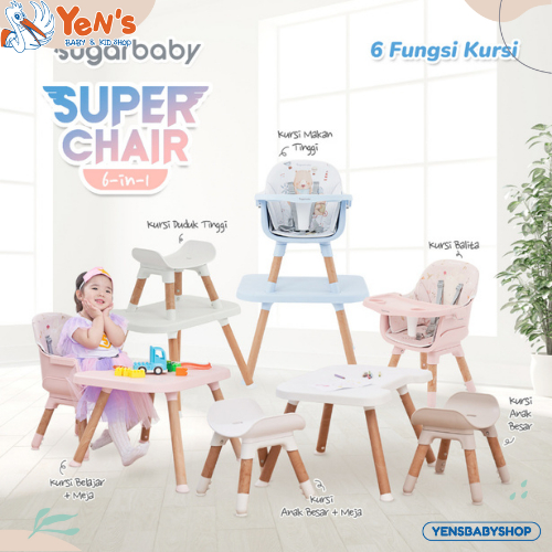 Sugar Baby Super Chair 6in1 Kursi Bayi / Kursi Makan Bayi