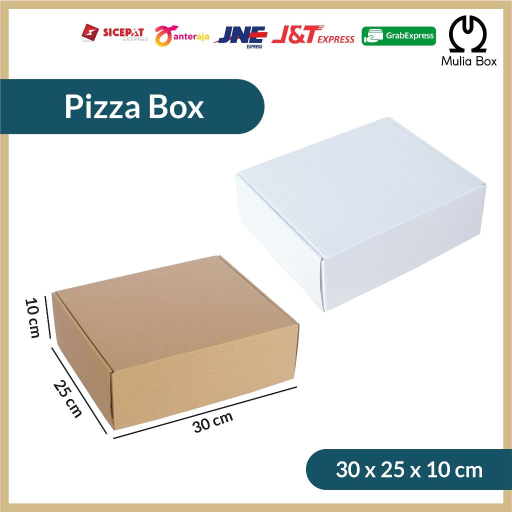 

Kardus Packing Pizza Box 30 x 25 x 10 cm Corrugated Die Cut Karton Besar Polos Baju Jacket Tshirt