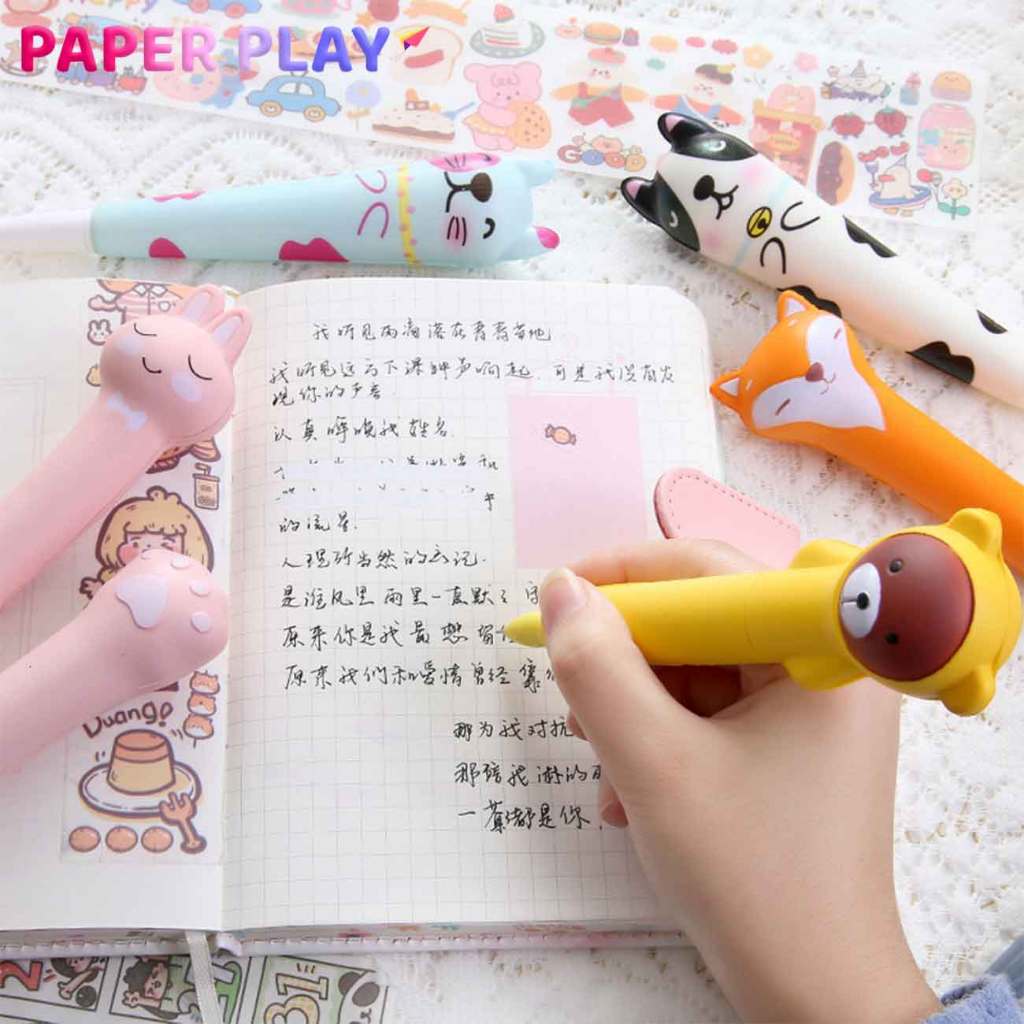 PAPERPLAY Pulpen Gel Model Squishy / Alat Tulis Ballpoint Pen Karakter Lucu Mainan Anak P16