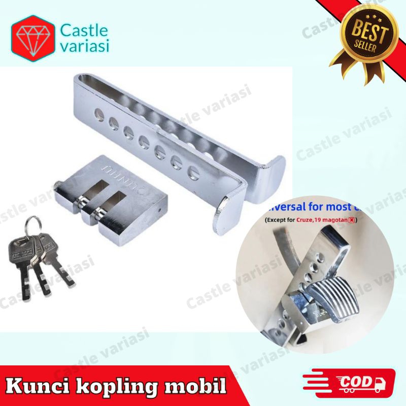 Kunci gembok pedal kopling rem gas mobil pengaman pedal kopling rem mobil manual matic
